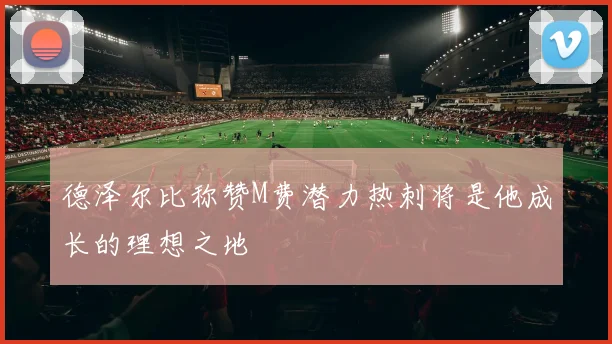 德泽尔比称赞M费潜力热刺将是他成长的理想之地